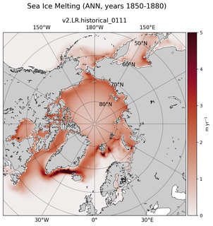 ANN ANN Climatology Map of Northern-Hemisphere Sea Ice Melting