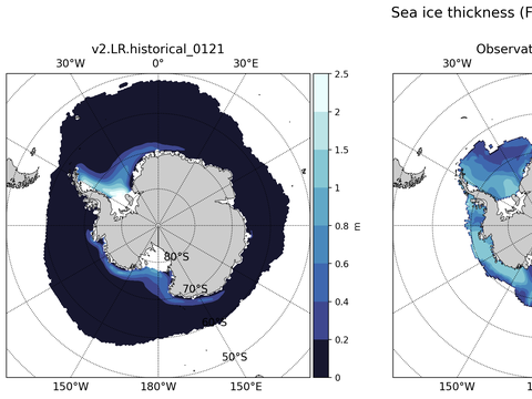 Antarctic Extended Southern-Hemisphere Sea-Ice Thickness