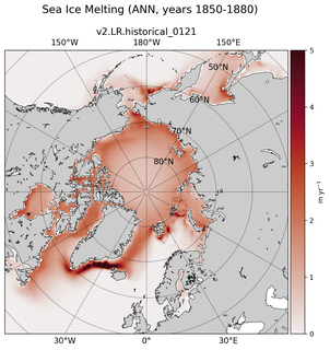 ANN ANN Climatology Map of Northern-Hemisphere Sea Ice Melting