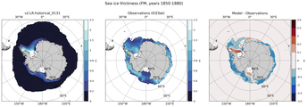 FM Climatology Map of Southern-Hemisphere Sea-Ice Thickness.