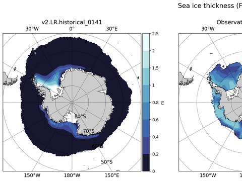 Antarctic Extended Southern-Hemisphere Sea-Ice Thickness