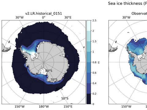 Antarctic Extended Southern-Hemisphere Sea-Ice Thickness