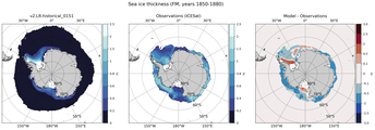 FM Climatology Map of Southern-Hemisphere Sea-Ice Thickness.