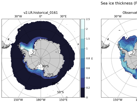 Antarctic Extended Southern-Hemisphere Sea-Ice Thickness