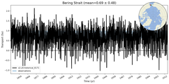 Transport through the Bering Strait Transect