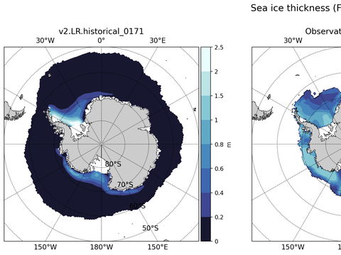 Antarctic Extended Southern-Hemisphere Sea-Ice Thickness