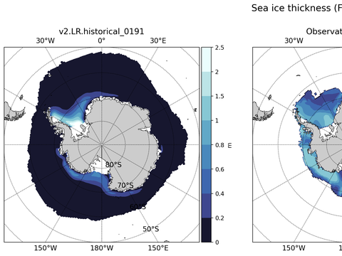 Antarctic Extended Southern-Hemisphere Sea-Ice Thickness