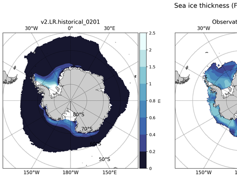 Antarctic Extended Southern-Hemisphere Sea-Ice Thickness