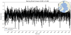 Transport through the Bering Strait Transect