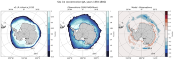 JJA Climatology Map of Southern-Hemisphere Sea-Ice Concentration. <br> Observations: SSM/I NASATeam