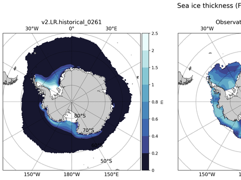 Antarctic Extended Southern-Hemisphere Sea-Ice Thickness