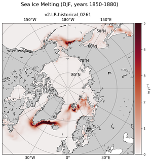 DJF DJF Climatology Map of Northern-Hemisphere Sea Ice Melting