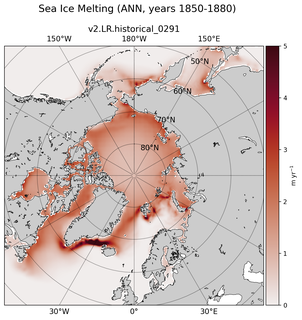ANN ANN Climatology Map of Northern-Hemisphere Sea Ice Melting