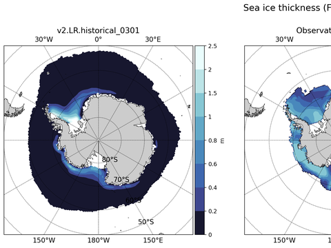Antarctic Extended Southern-Hemisphere Sea-Ice Thickness